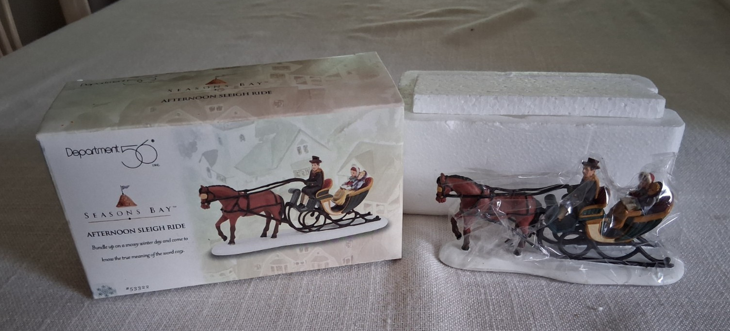 1998 Department 56 Seasons Bay “Afternoon Sleigh Ride” Figurine