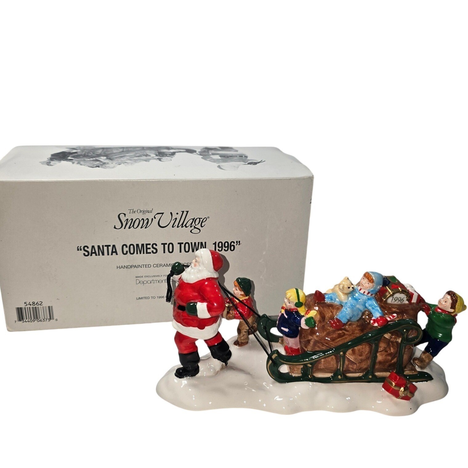 Department 56 Original Snow Village SANTA COMES TO TOWN 1996 #54862 retired