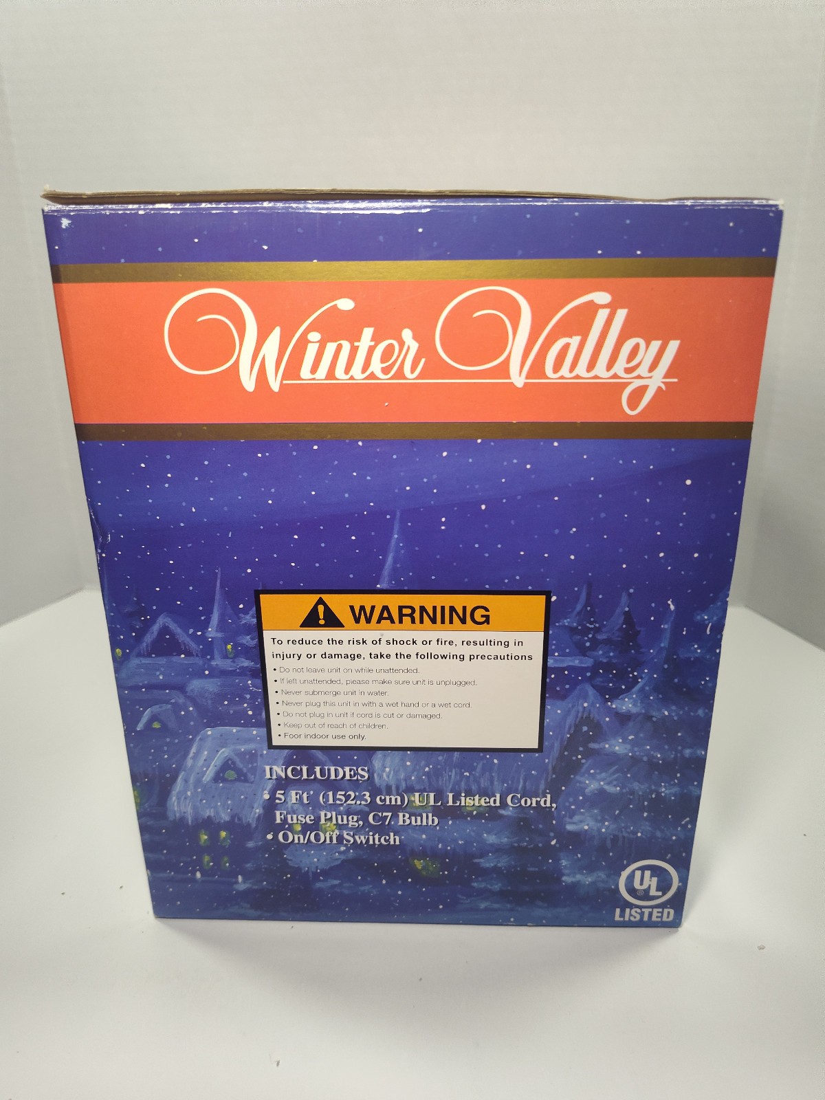 Winter Valley Porcelain Lighted House Toy Store Village w/ Horse Carriage Tested