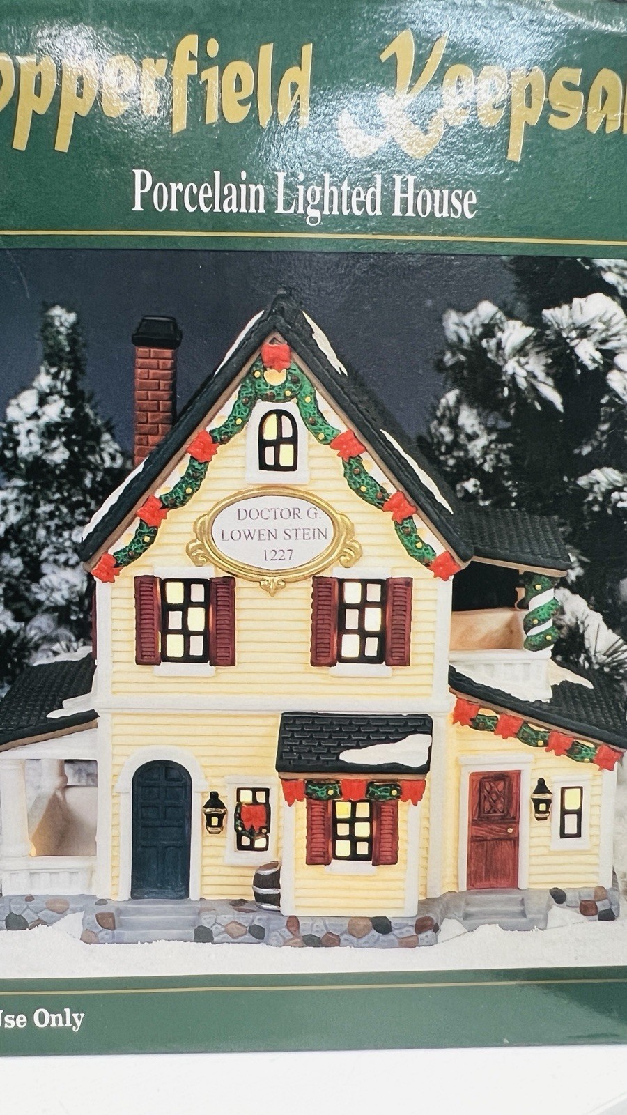 Copperfield Keepsake “Doctor G. Lowenstein ” Porcelain Lighted House Excellent !