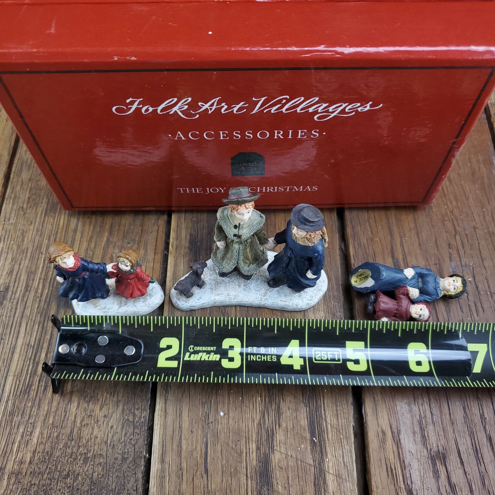 Lang and Wise Village The Joy of Christmas Three Sets of Churchgoers 30010609