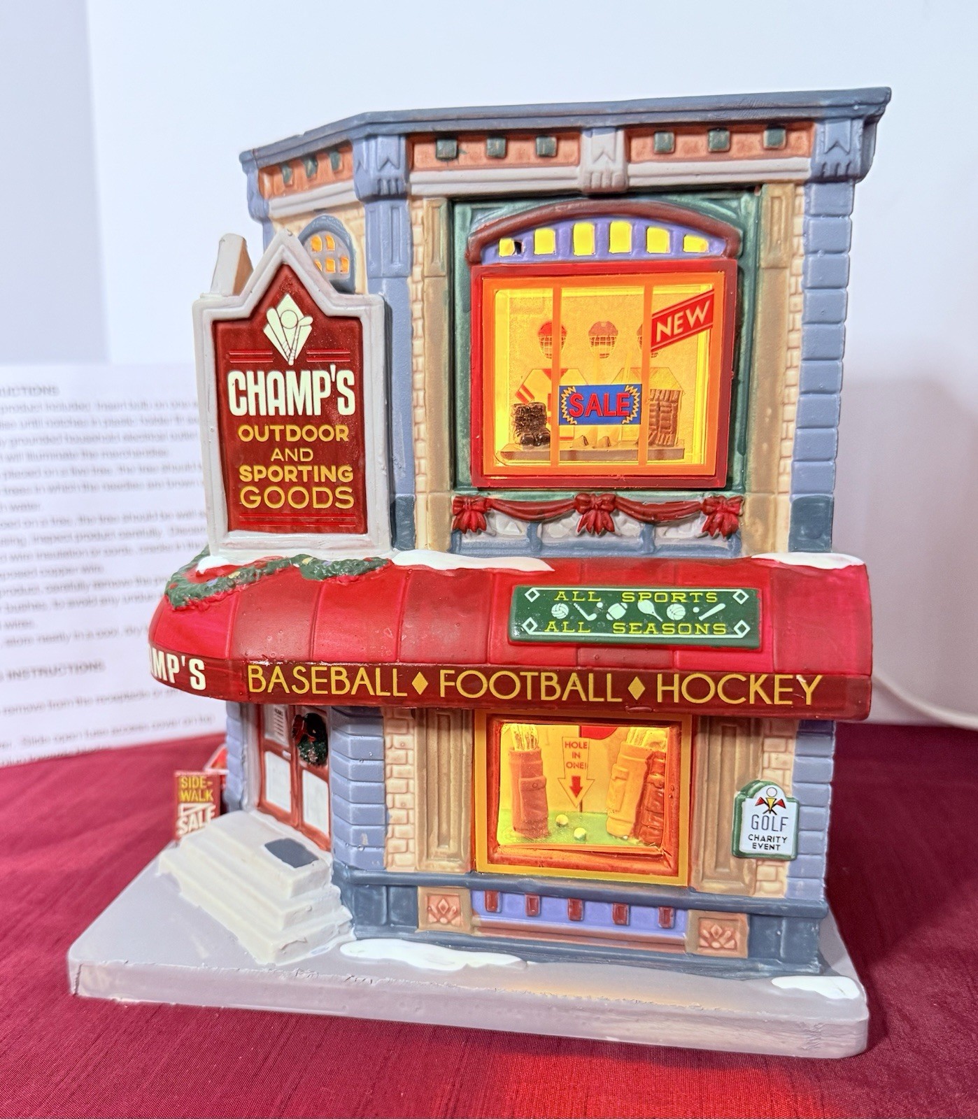 Lemax Village Collection Champ’s Outdoor & Sporting Goods Store Shop