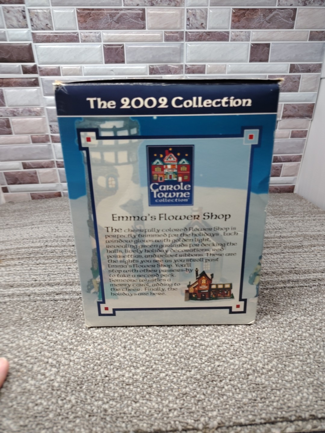 2002 Emma’s Flower Shop Carole Town Collection Christmas Village NO LIGHT