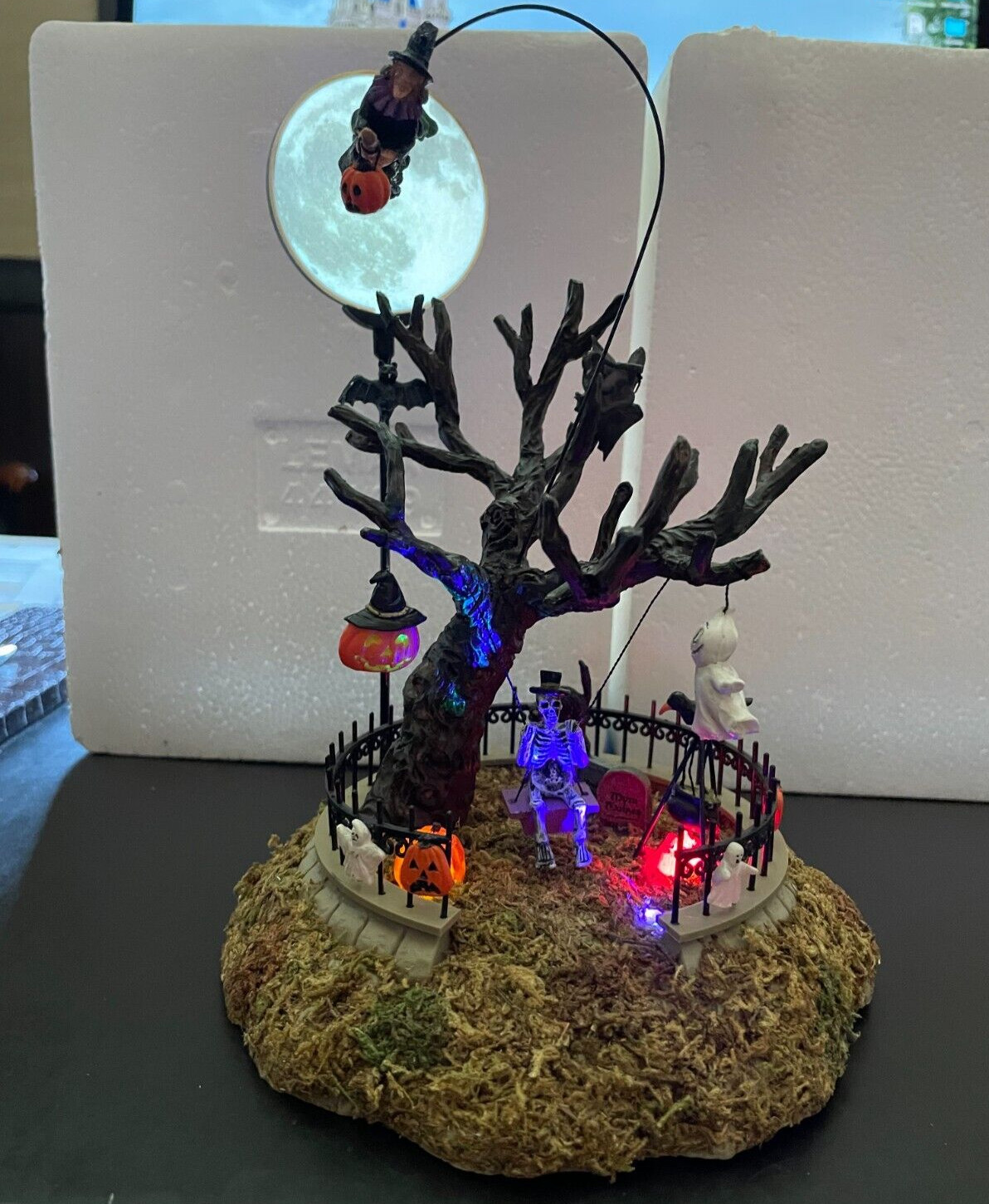 Witch’s Joyride – Pumpkin Hollow Halloween by Lemax with Original Box Used Once