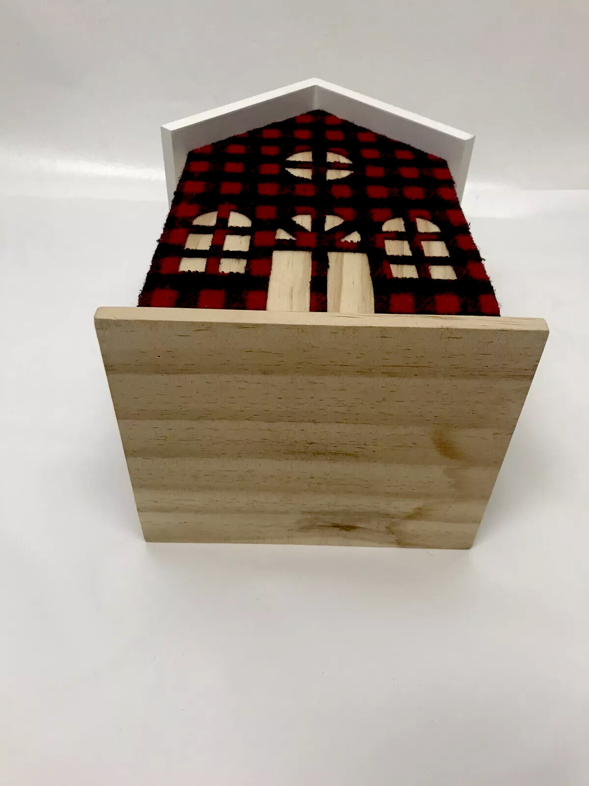 Christmas snow house table decoration plaid pattern new