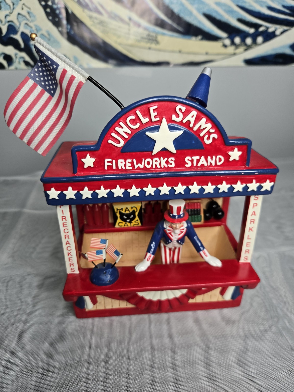 Department 56 Uncle Sam’s Firework Stand No Little Boy