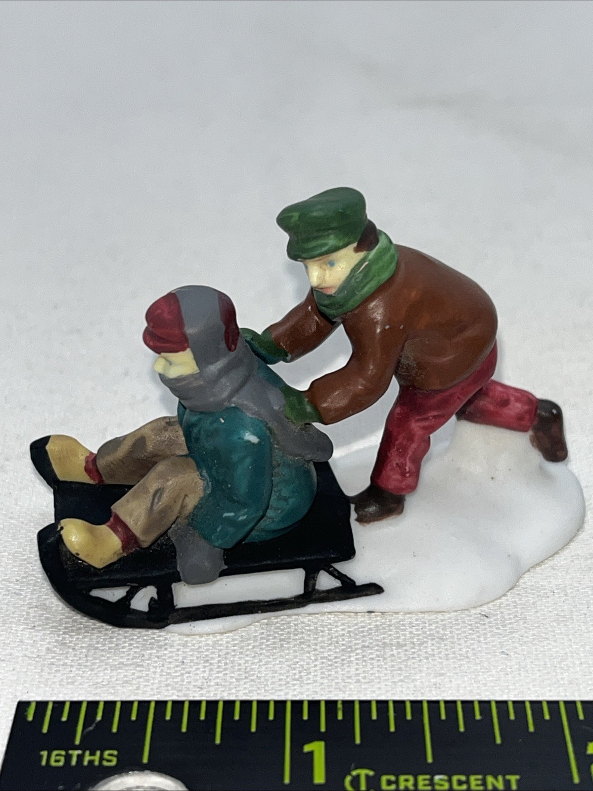 DEPT 56 Christmas Village H.V. Series Snow Children REPLACEMENT FIGURE boys sled