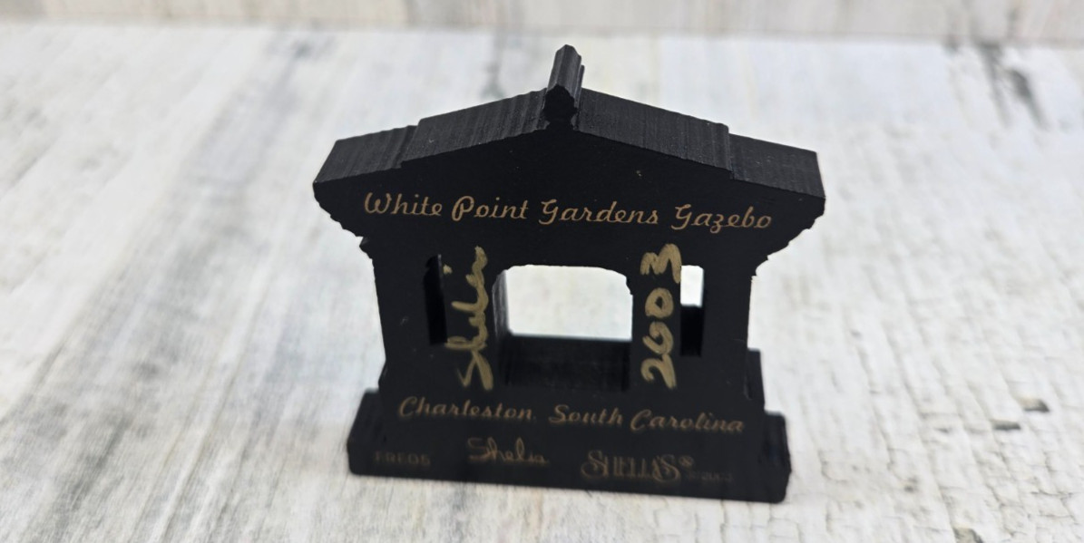 Shelia’s White Point Gardens Gazebo Charleston South Carolina Signed By Shelia