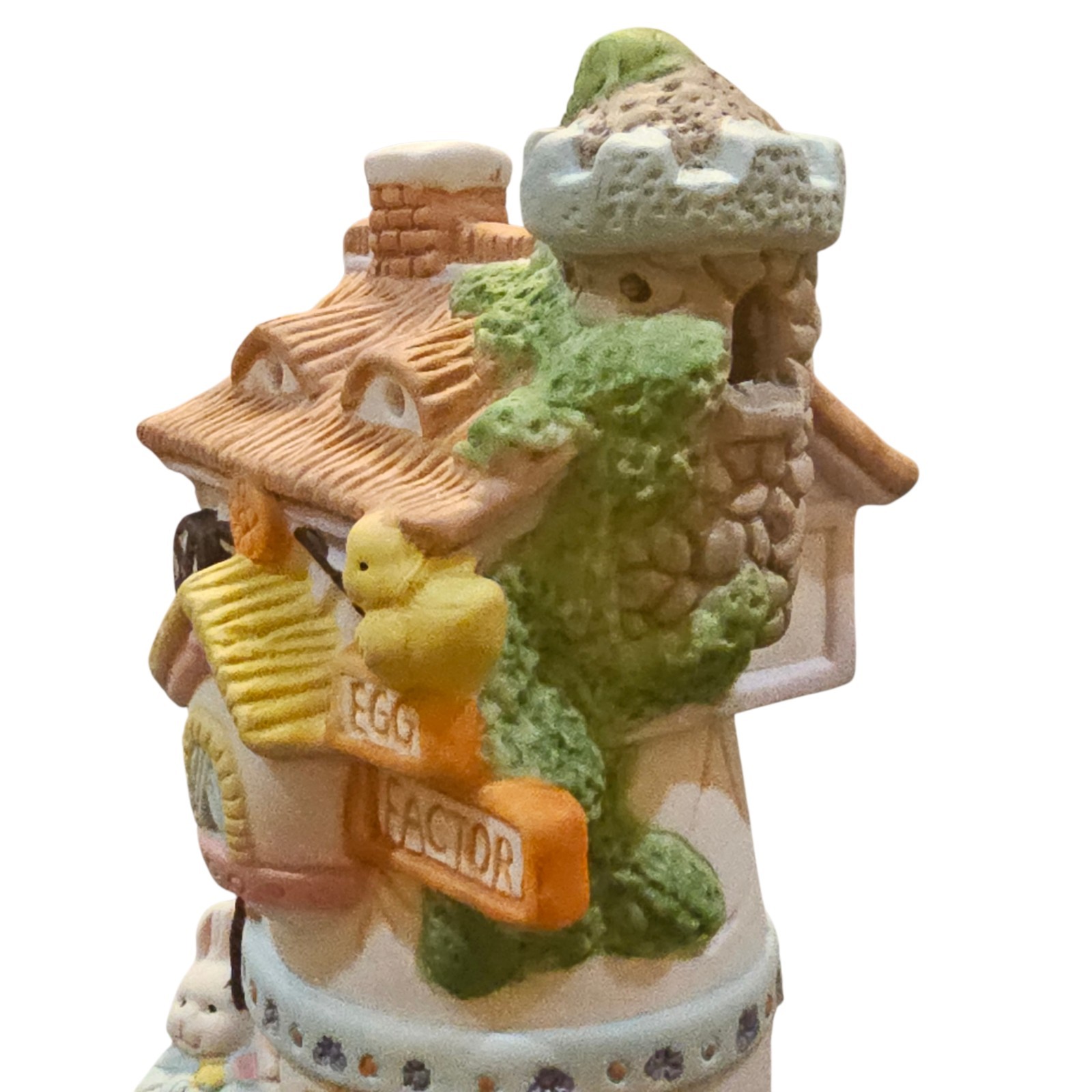 Pacific Rim Hi-Town Village Egg Factory 8″ UL Porcelain Lighted 1990s Item 66561