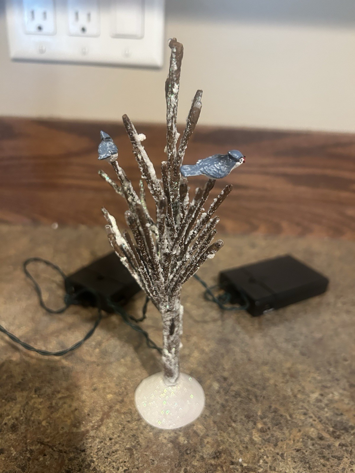 Hawthorne Village Light Up Trees Set of 3 Battery Powered *Tested and Working*
