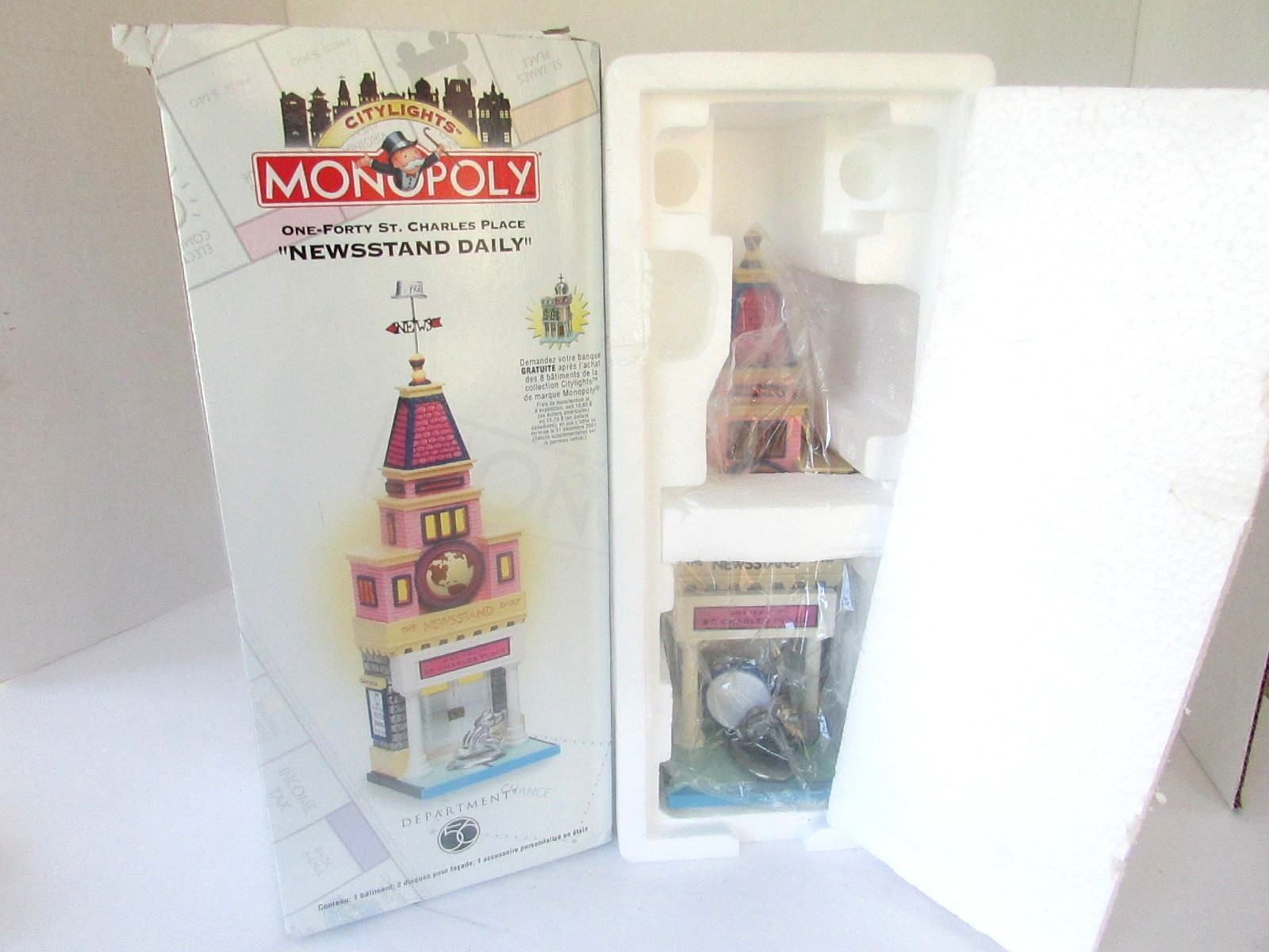 Dept 56 13602 Monopoly 140 St. Charles Place Newsstand Daily New D1