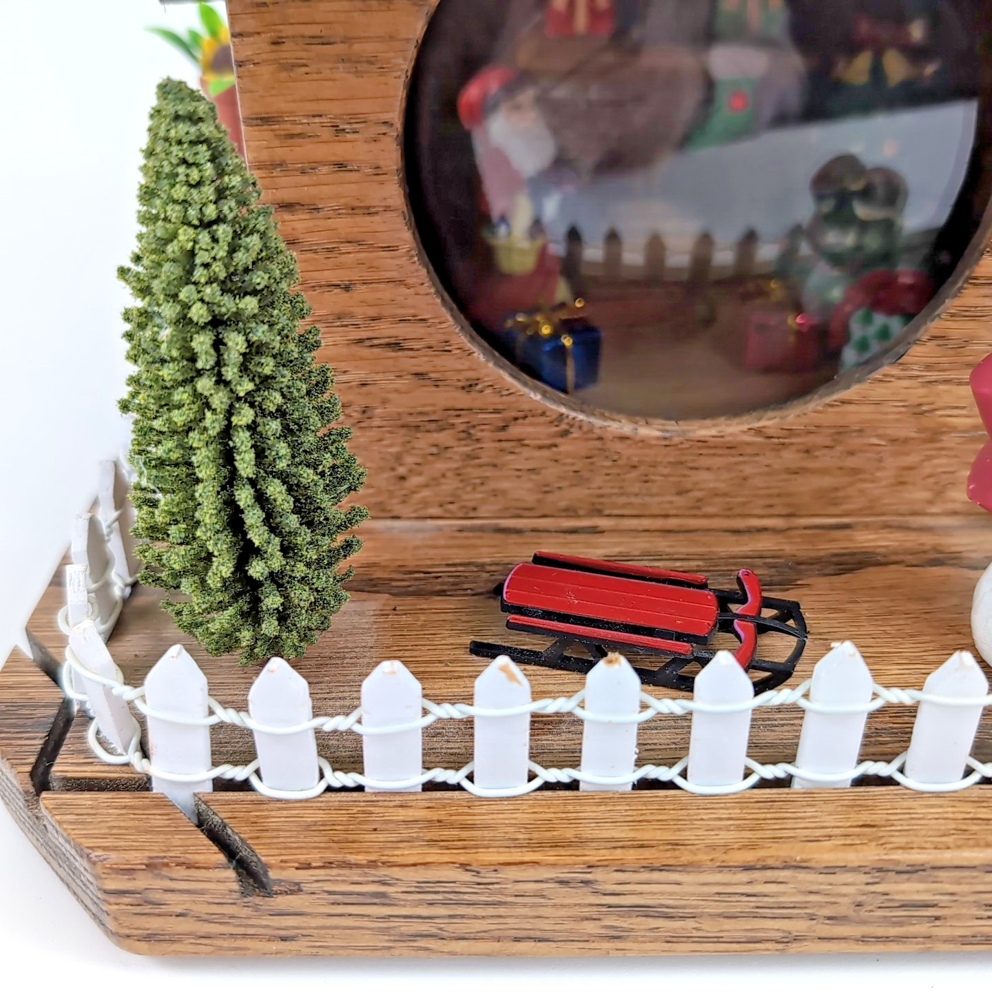 Handmade Old World European Christmas French Wine Crate 12″ Cottage Cabin LIGHTS