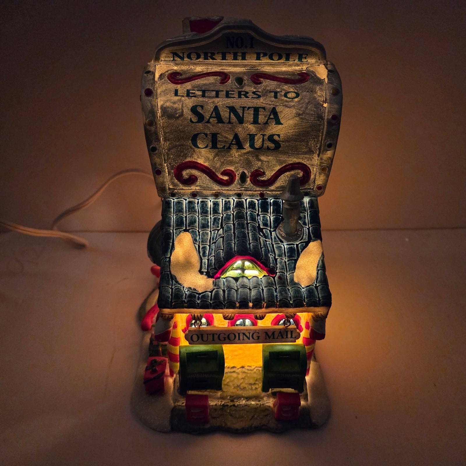 Lemax Santa Claus Post Office Christmas Village Lit Santas Wonderland Box Read