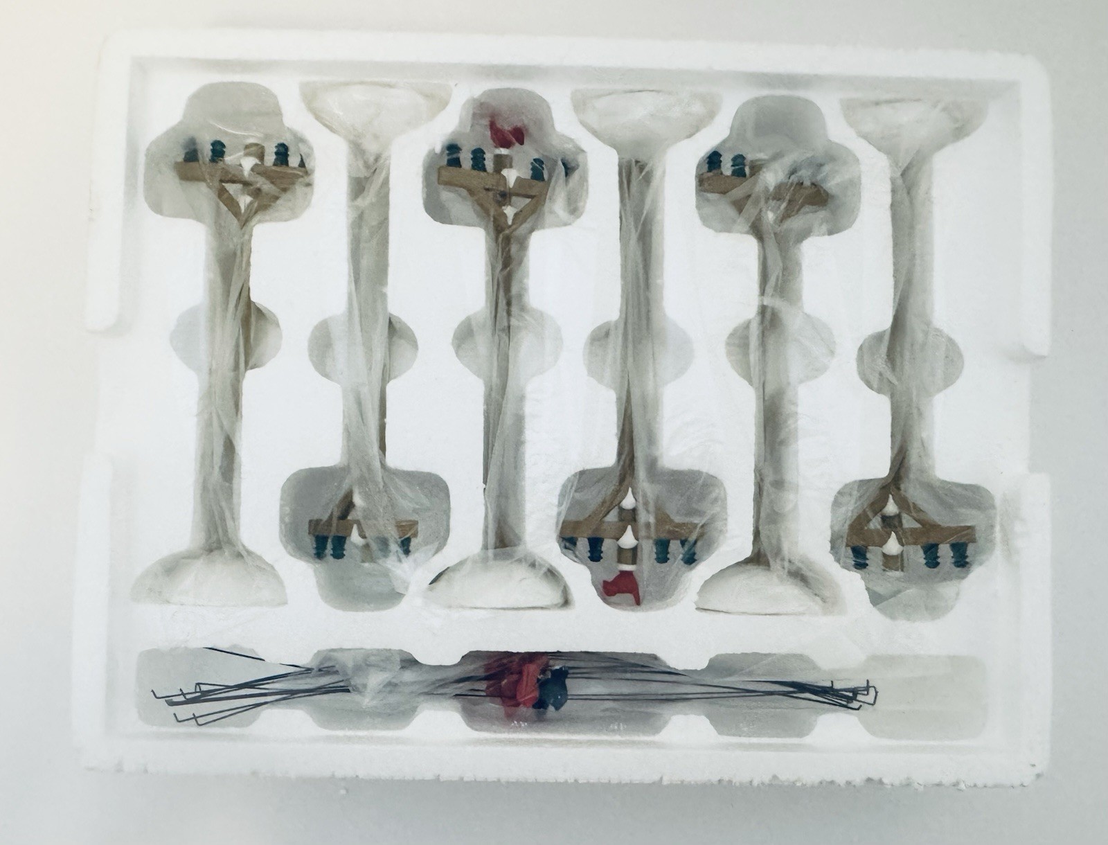 Department 56 Telephone Poles with Snow and Birds on Wire Snow Village