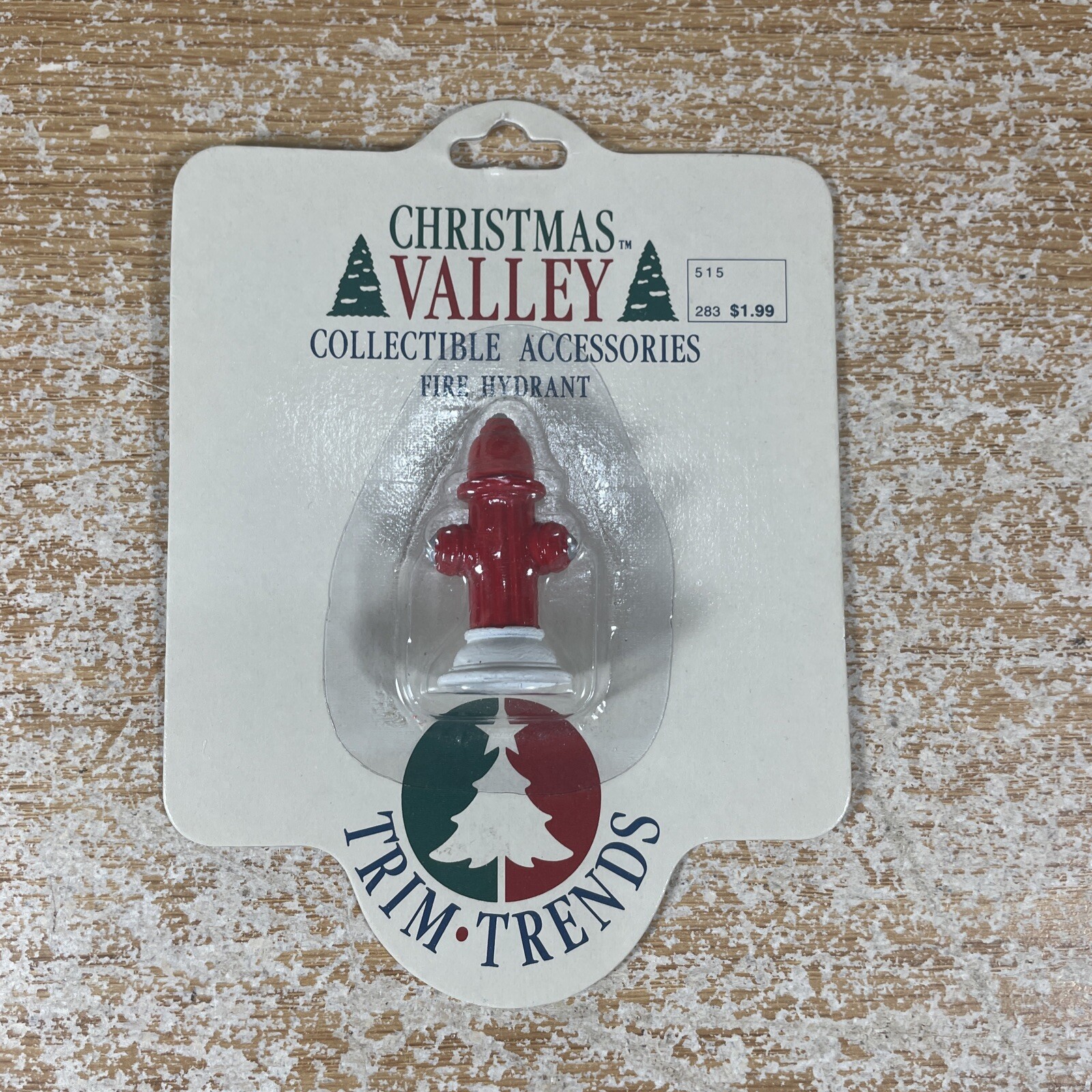 Christmas Valley Fire Hydrant 1 1/2″ Vintage Red Collectible Trim ￼Trends 1992