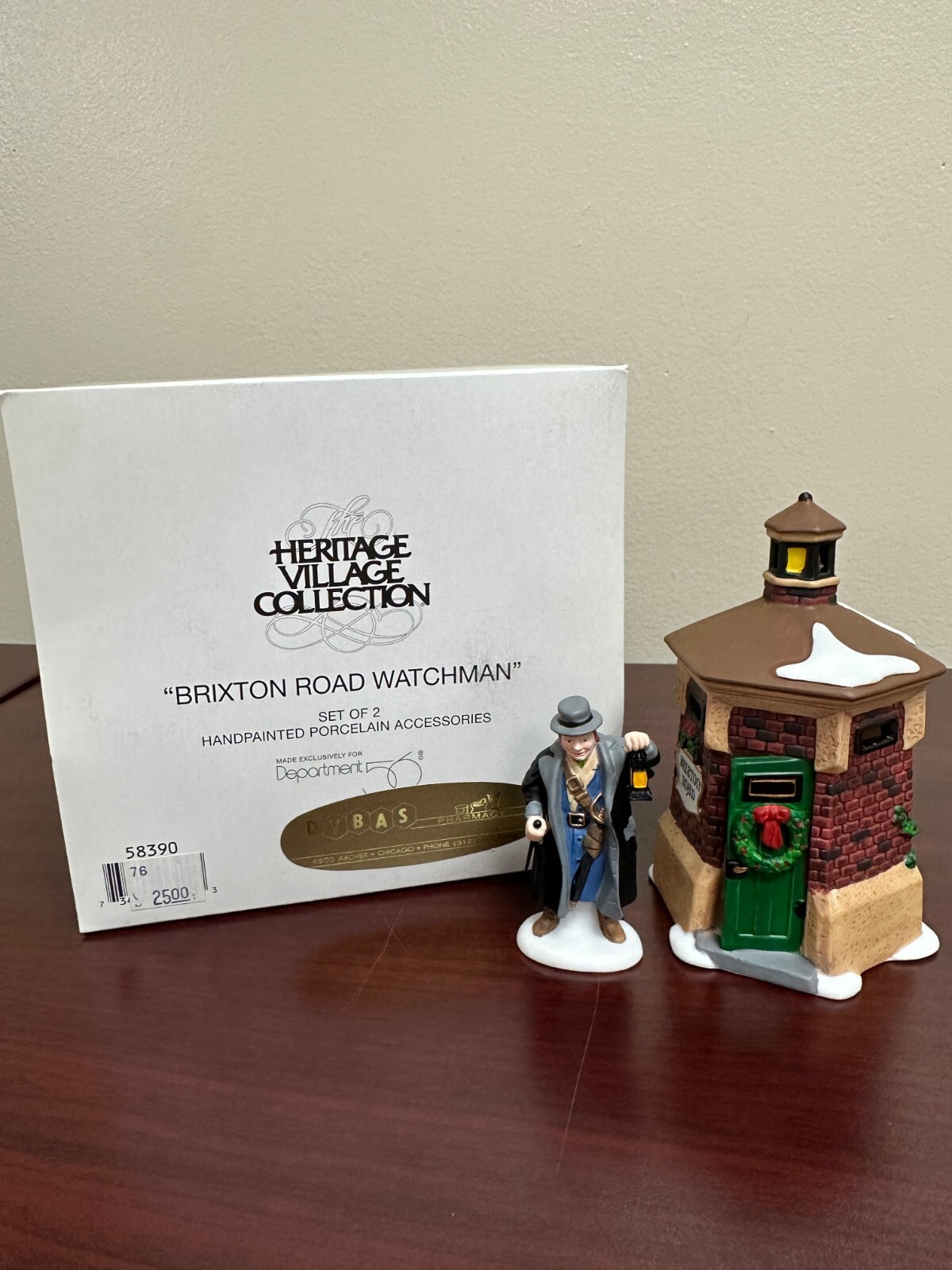 Department 56 Heritage Village “Brixton Road Watchman” w/Box #58390