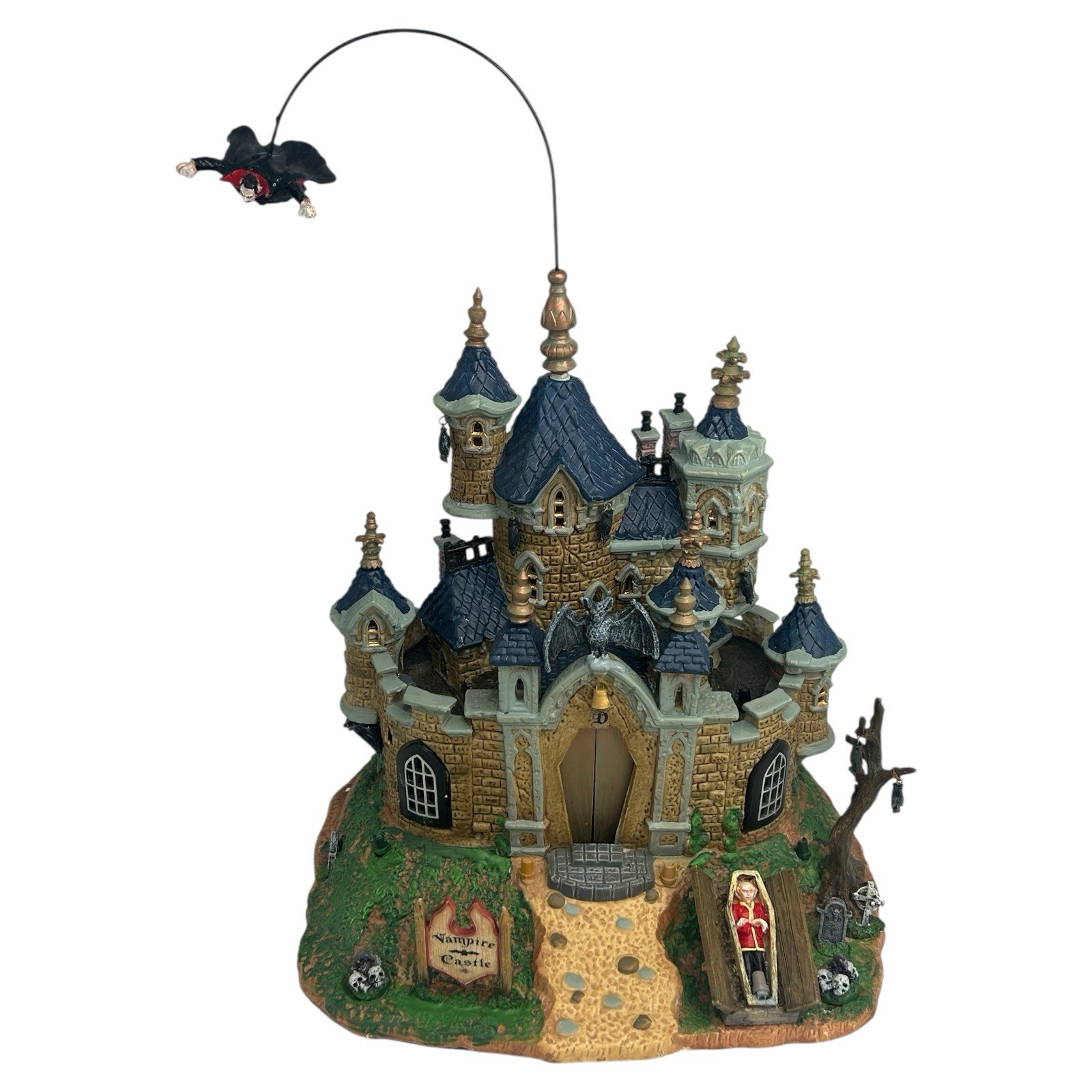 Lemax Spooky Town Vampire Castle #75498 2007 Retired Halloween Collectible Works