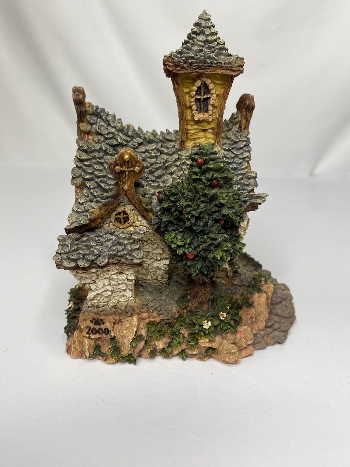 Boyds Bearly-Built Villages Chapel in the Woods 19003 Complete Box COA Bear 2000