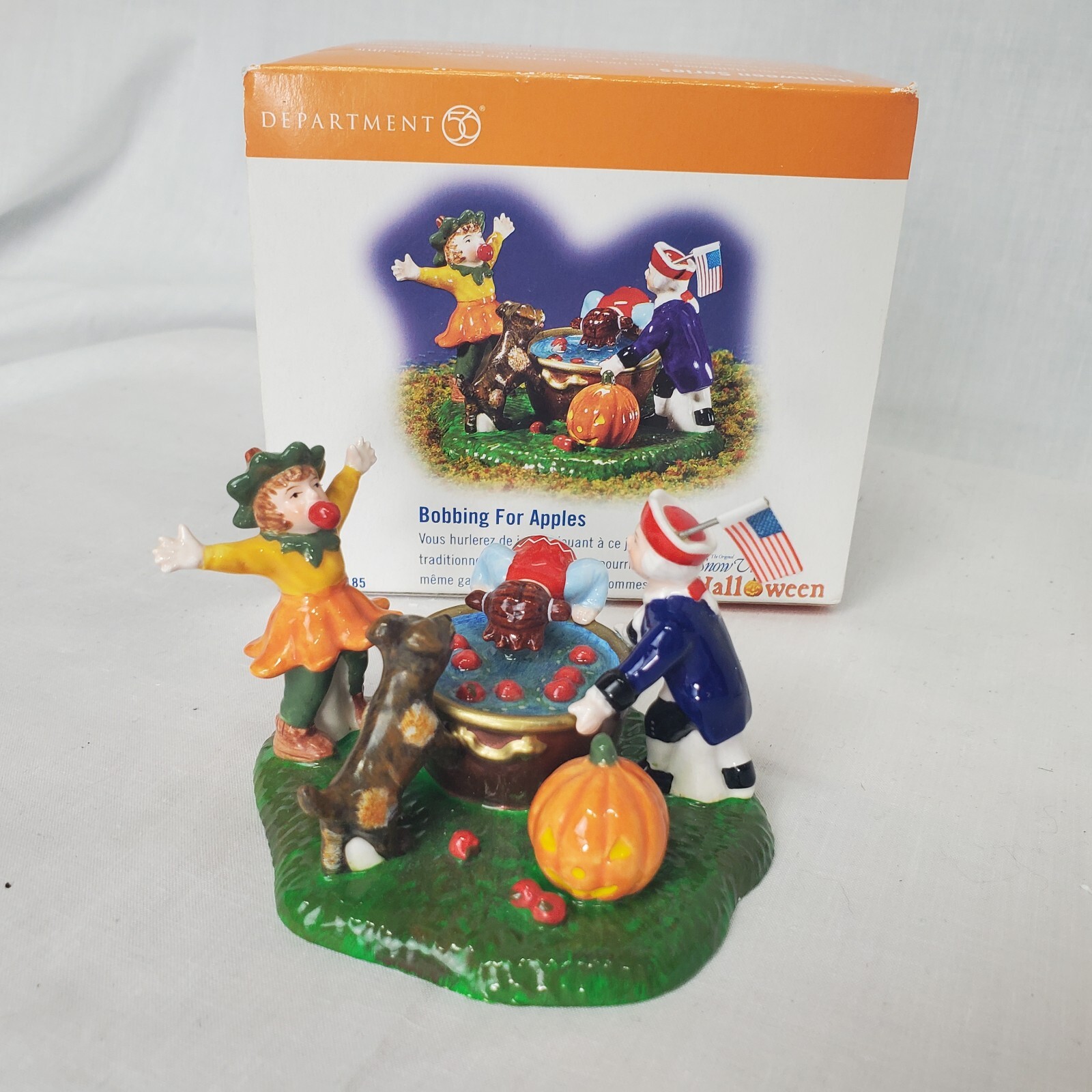 Dept. 56 Snow Village Halloween “Bobbing for Apples” Item 56.55185