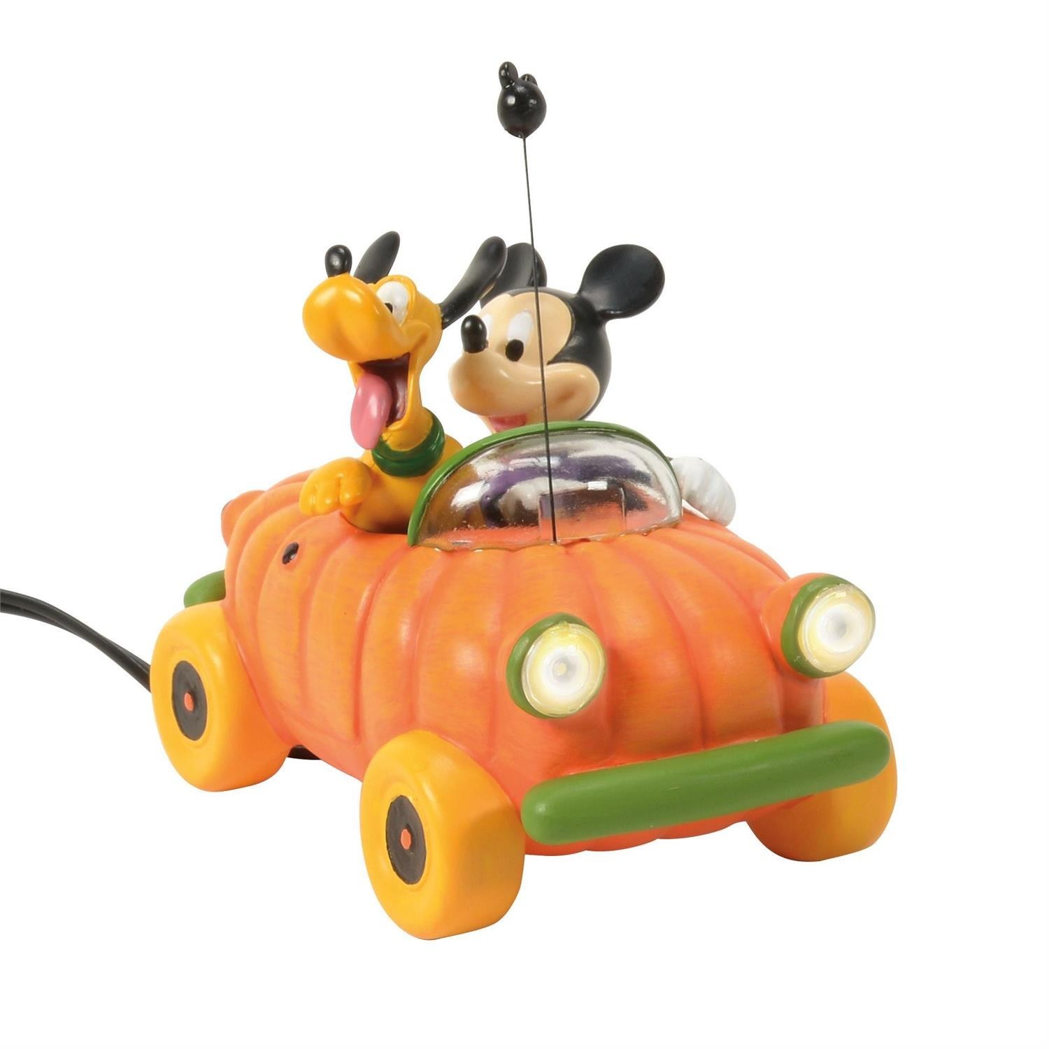 Dept 56 LIT PUMPKIN CAR-ARRIVING IN STYLE Pumpkintown Disney Village 6013683 NEW