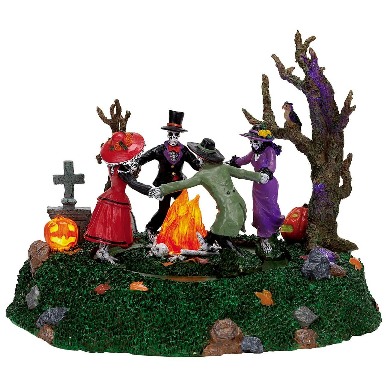 2007LEMAX Spooky Town Village – SKELETON JAMBOREE Table Accent
