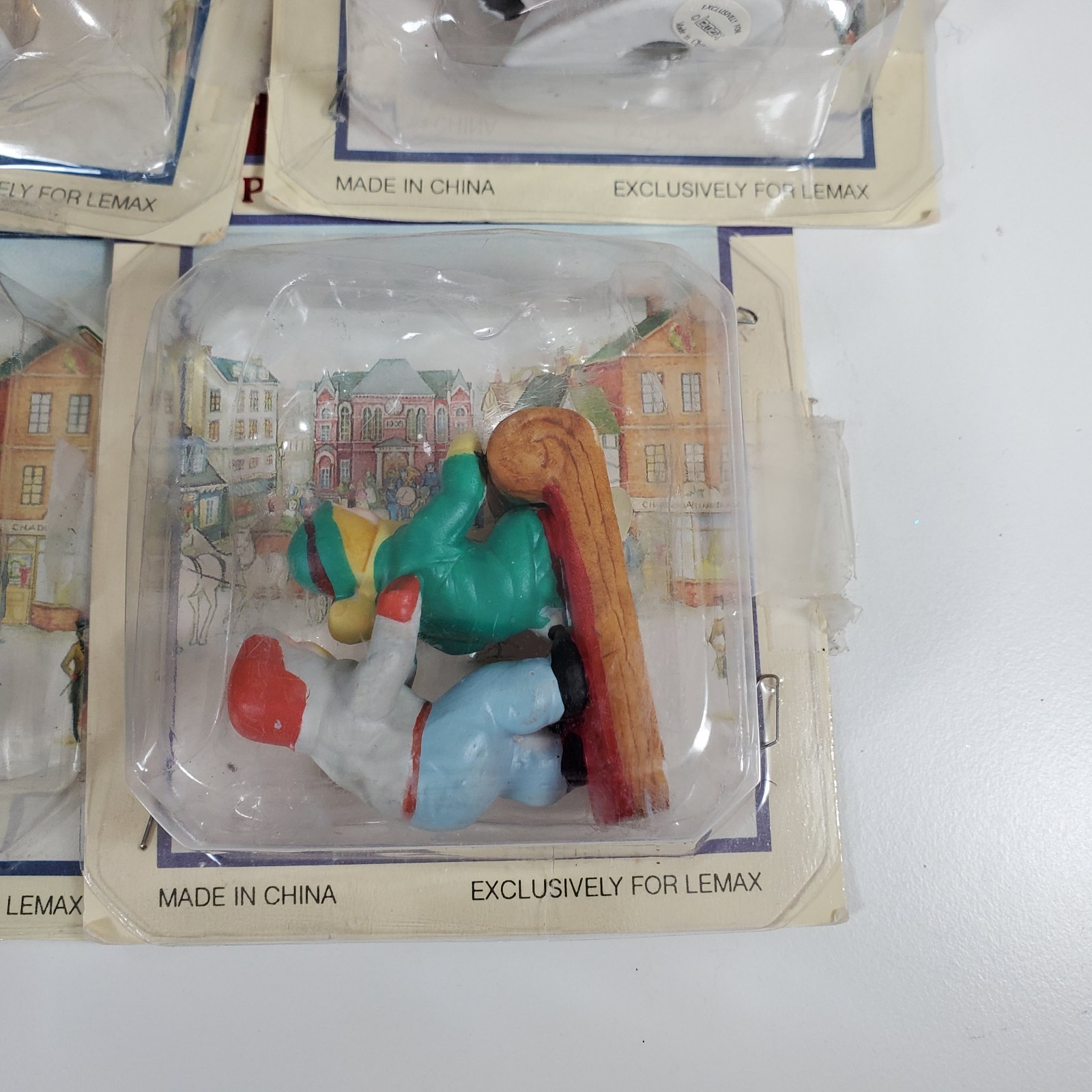 Lot 6 Lemax Christmas Village Porcelain Figurines Children Carolers Vintage