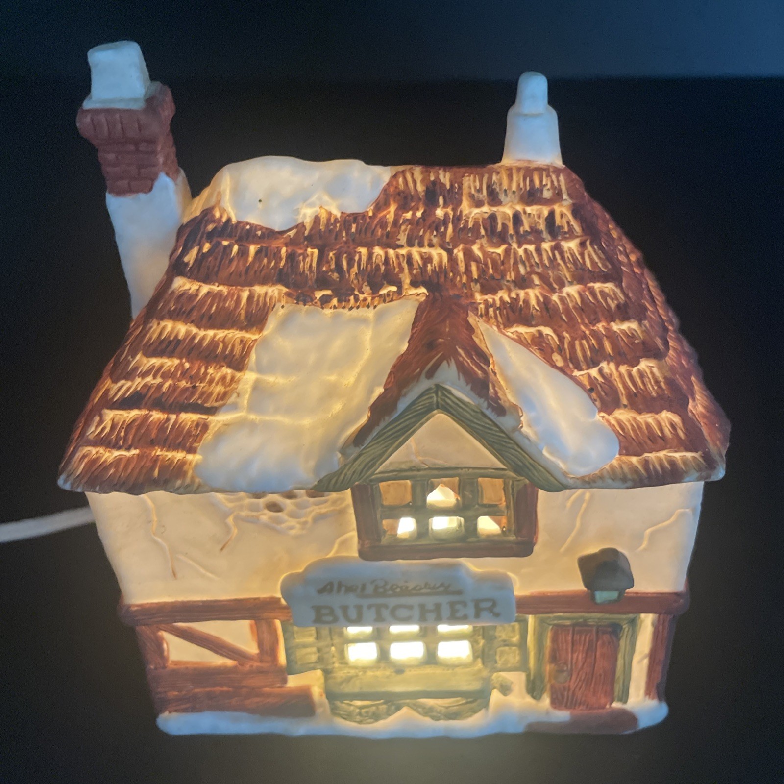 Dept 56 Dickens Village Abel Beesley ButcherWith Light, Unboxed
