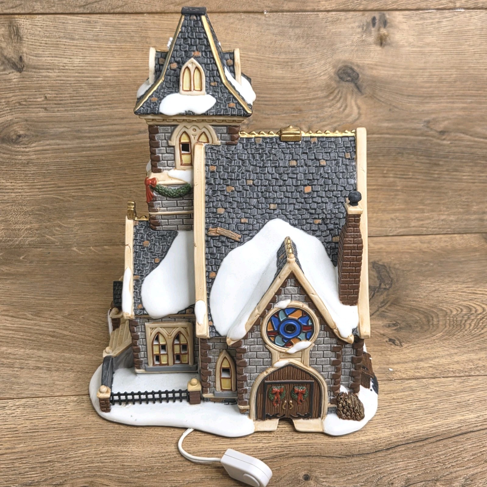 Department 56 Battery Operated St. Stephen’s Church Christmas Village w/ Tree