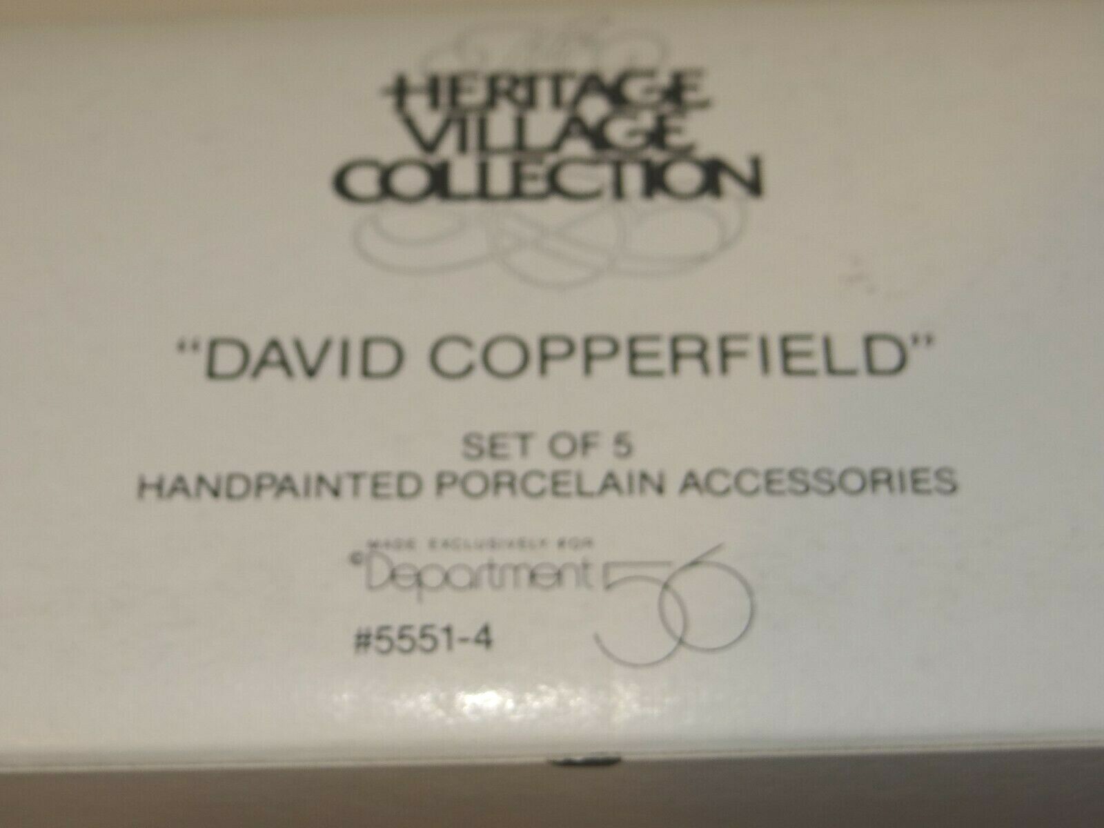 Dept. 56 Heritage Village Collection David Copperfield Set of 5 #5551-4 Dickens