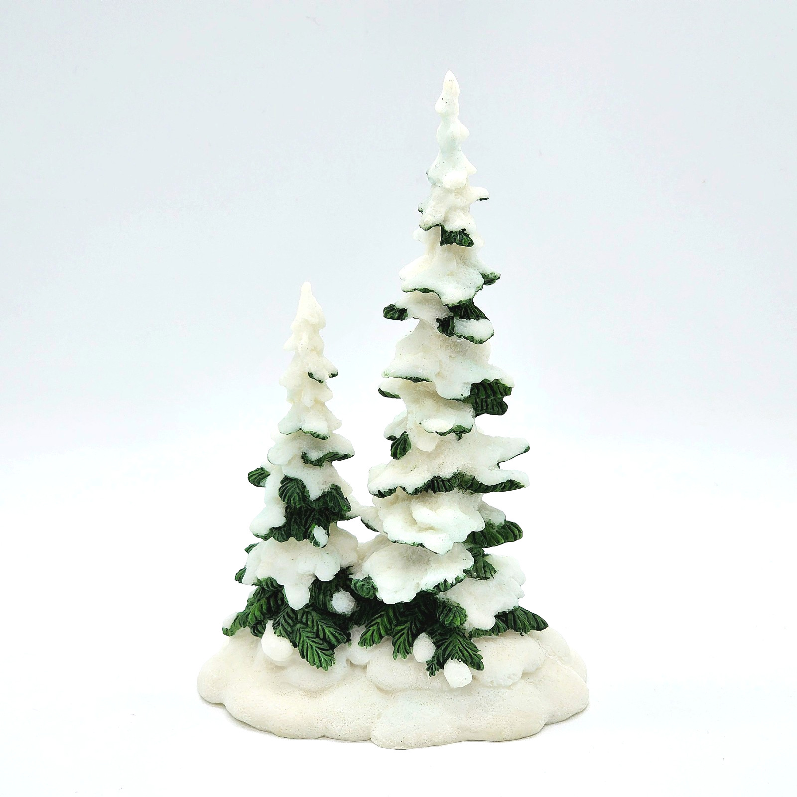 Christmas Village SNOWY TREES O’Well Novelty Company resin 6.75″