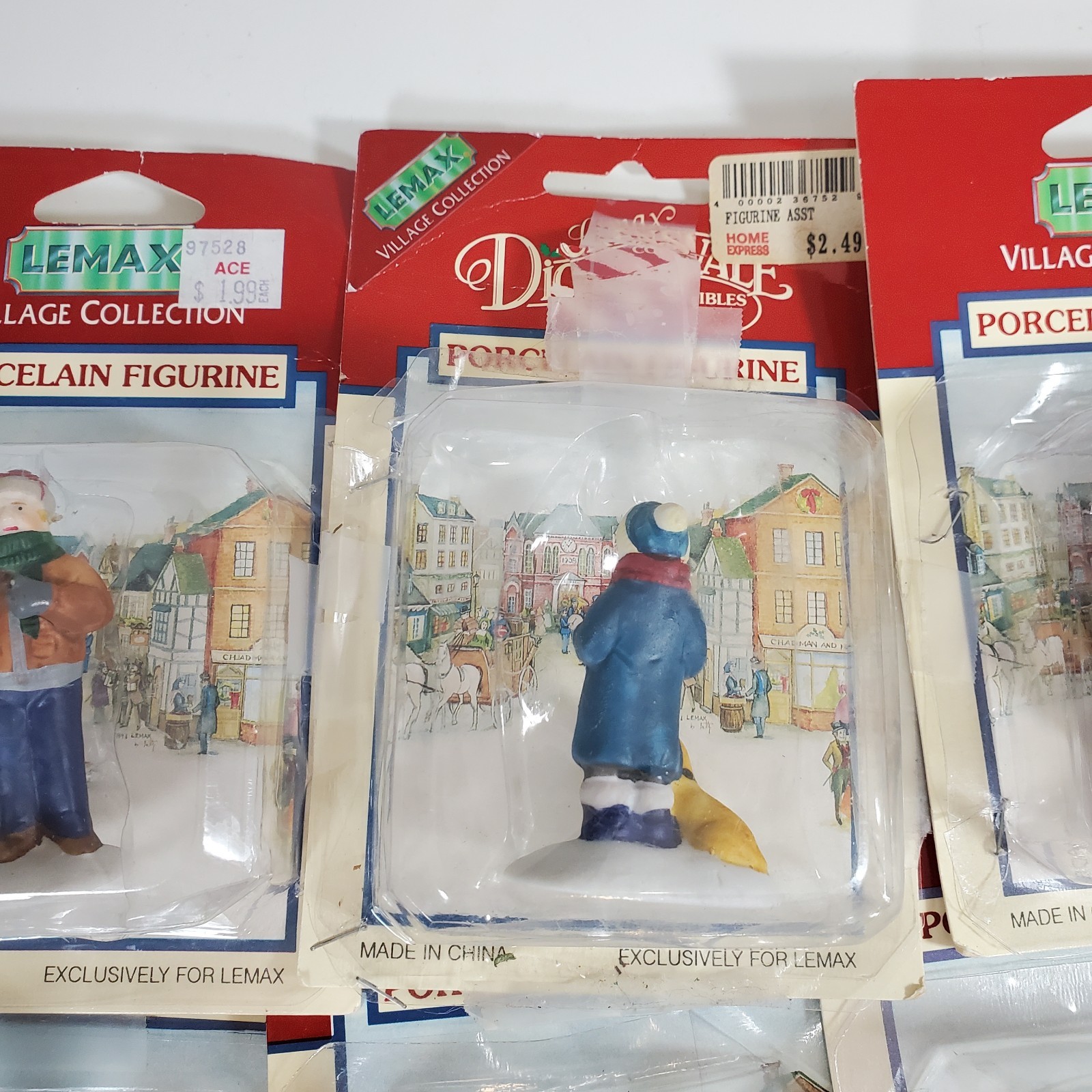Lot 6 Lemax Christmas Village Porcelain Figurines Children Carolers Vintage