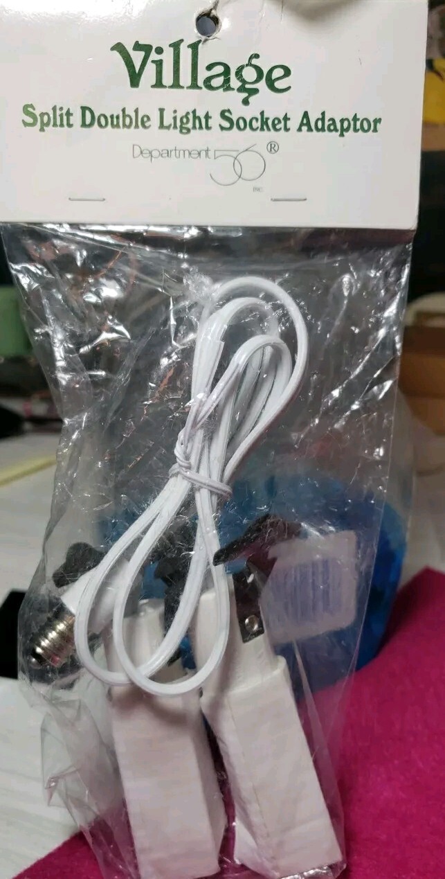 Dept 56 Village Split Double Light Socket Adapter New in Pkg