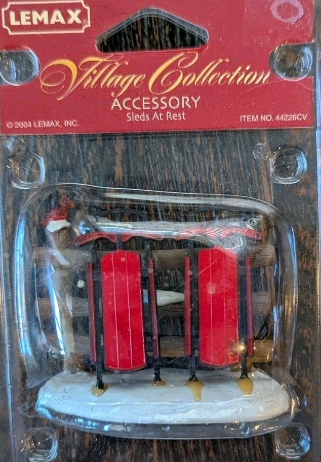 Lemax Sleds at Rest Christmas Village Accessory Sled Miniature 44226