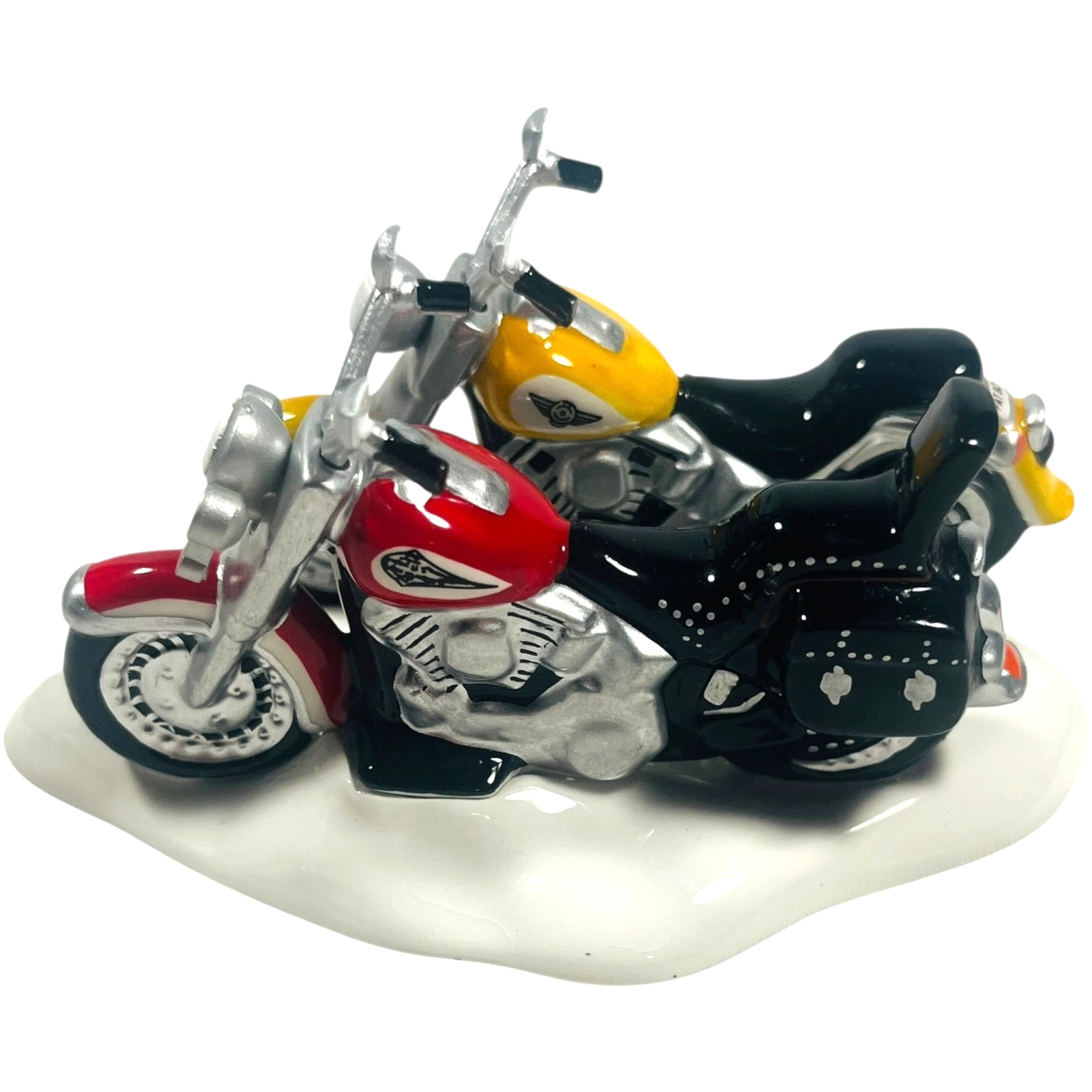 Department 56 Snow Village HARLEY DAVIDSON Fat Boy & Softail Motorcycles 54900