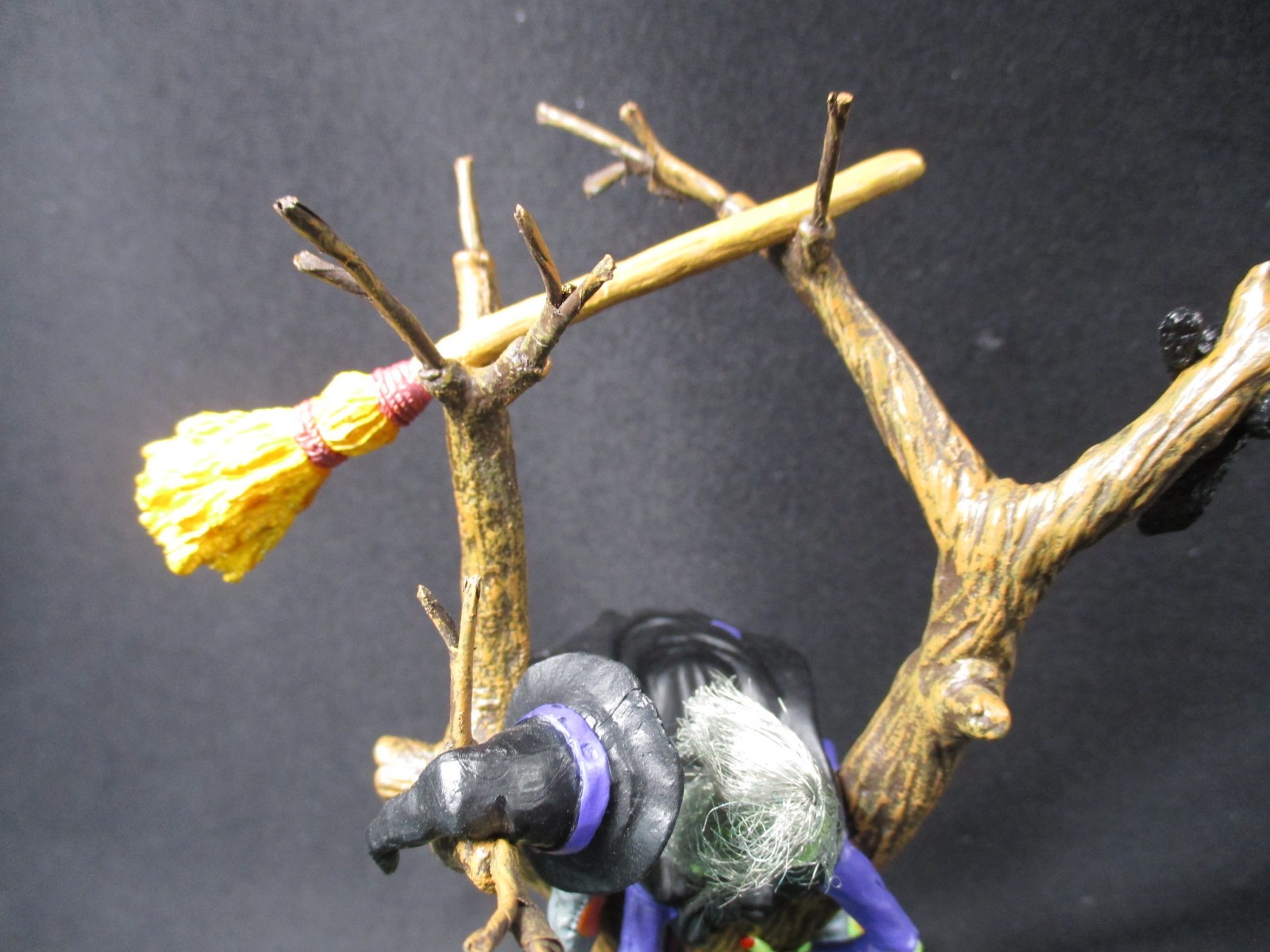 Halloween Dept 56 Village Accessories Witch Crash -Working- Batteries NOT incl.