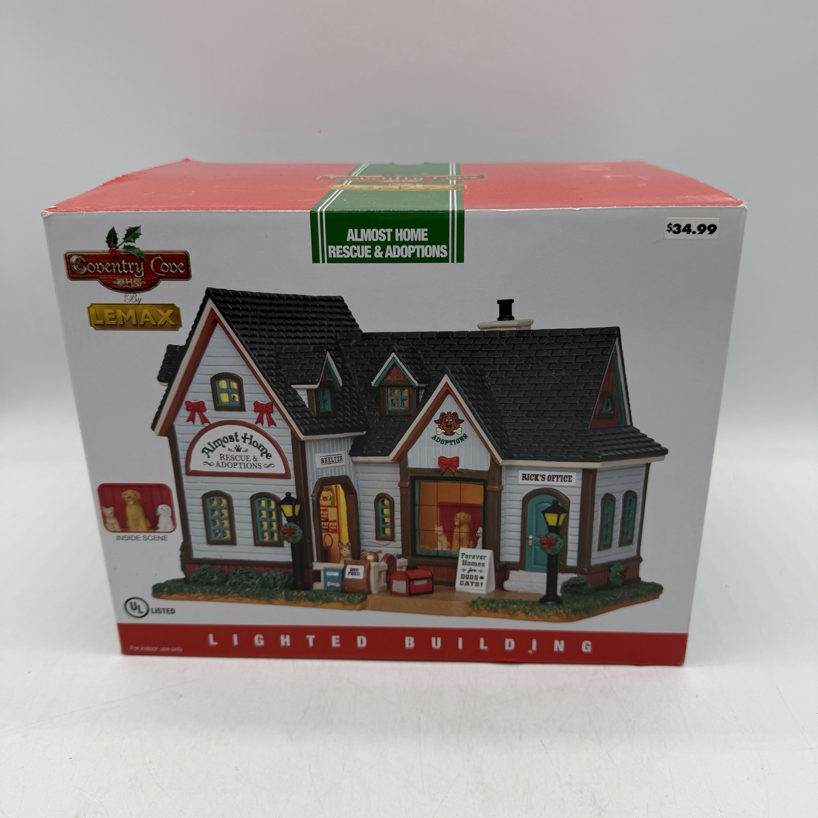 Lemax Coventry Cove 2014 Almost Home Rescue & Adoptions Lighted Building