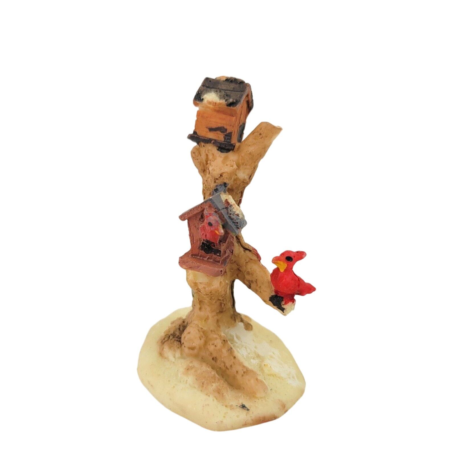 Cardinal Bird House Tree Snow Christmas Accessory Possibly Lemax or O’Well