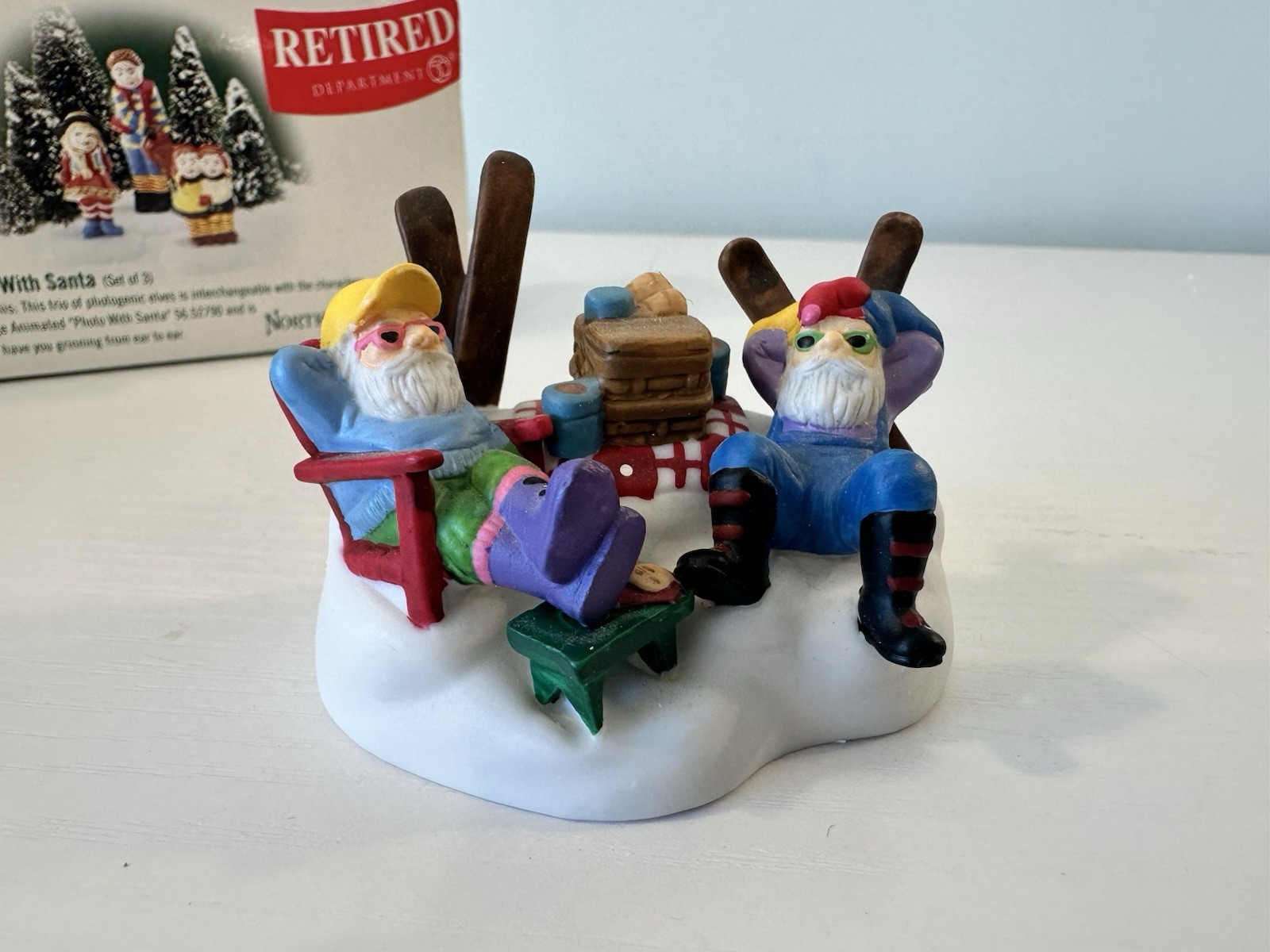 Department 56 North Pole – Ski Bums And Photo With Santa Accessories