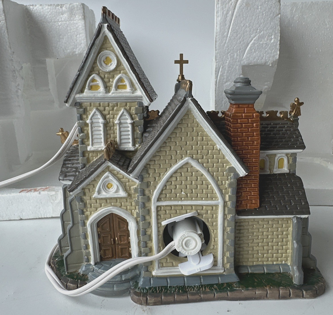 Vtg Lemax Village Shepherd of the Village Church Building Christmas House 45009