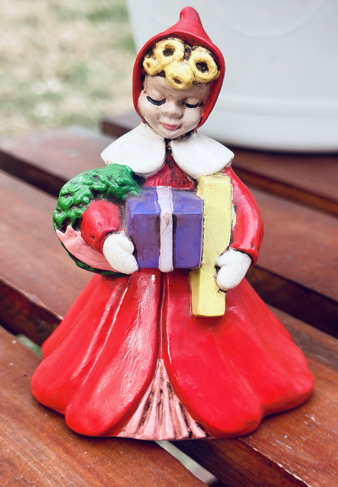 MCM VTG Lot Of 3 Holland & Bryon Caroler’s Village Hand Painted Christmas Scene