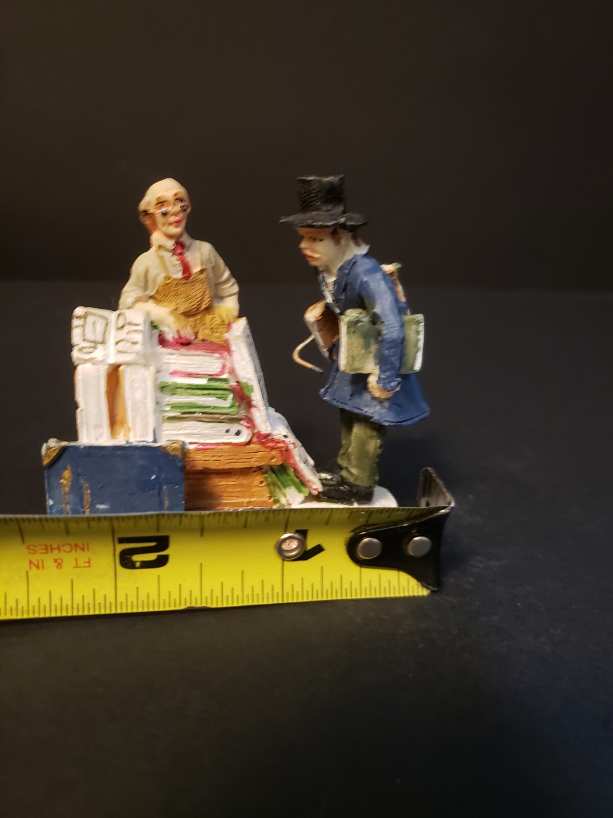 Holiday Time Santas Workbench Christmas Village Newspaper Stand News Salesman