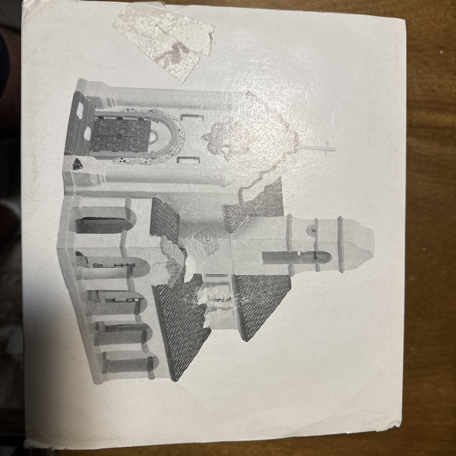 VTG 1990 Dept 56 Original Snow Village Spanish Mission Church 51155-1 Ceramic