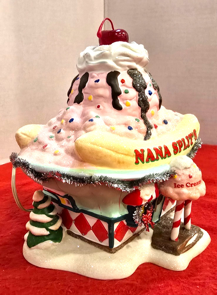 DEPT. 56 NORTH POLE SERIES SANTA’S SWEET SHOP NANA SPLIT’S ICE CREAM PARLOR