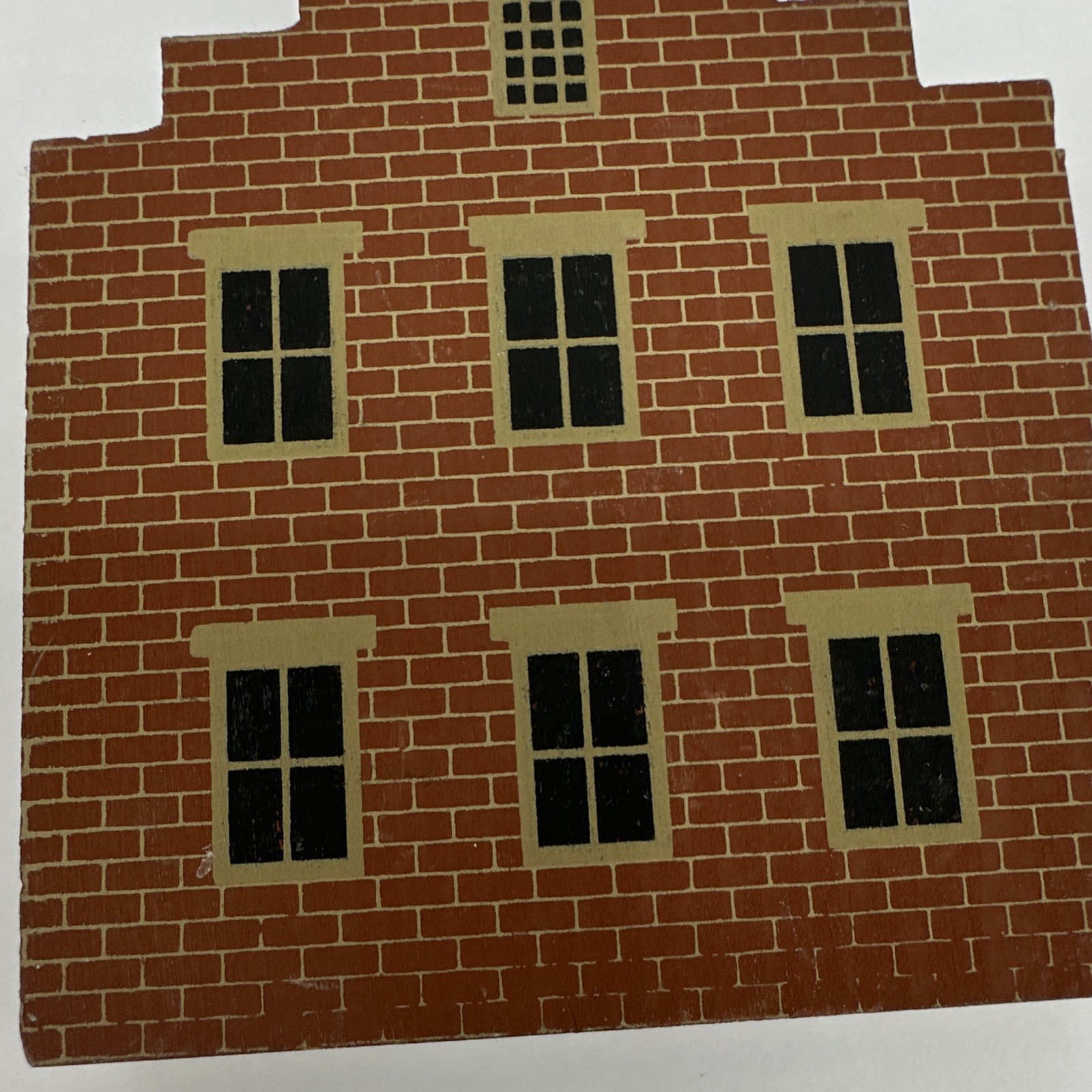 The Cat’s Meow Roscoe Village Painted Wood Buildings Set of 3 Signed 1986