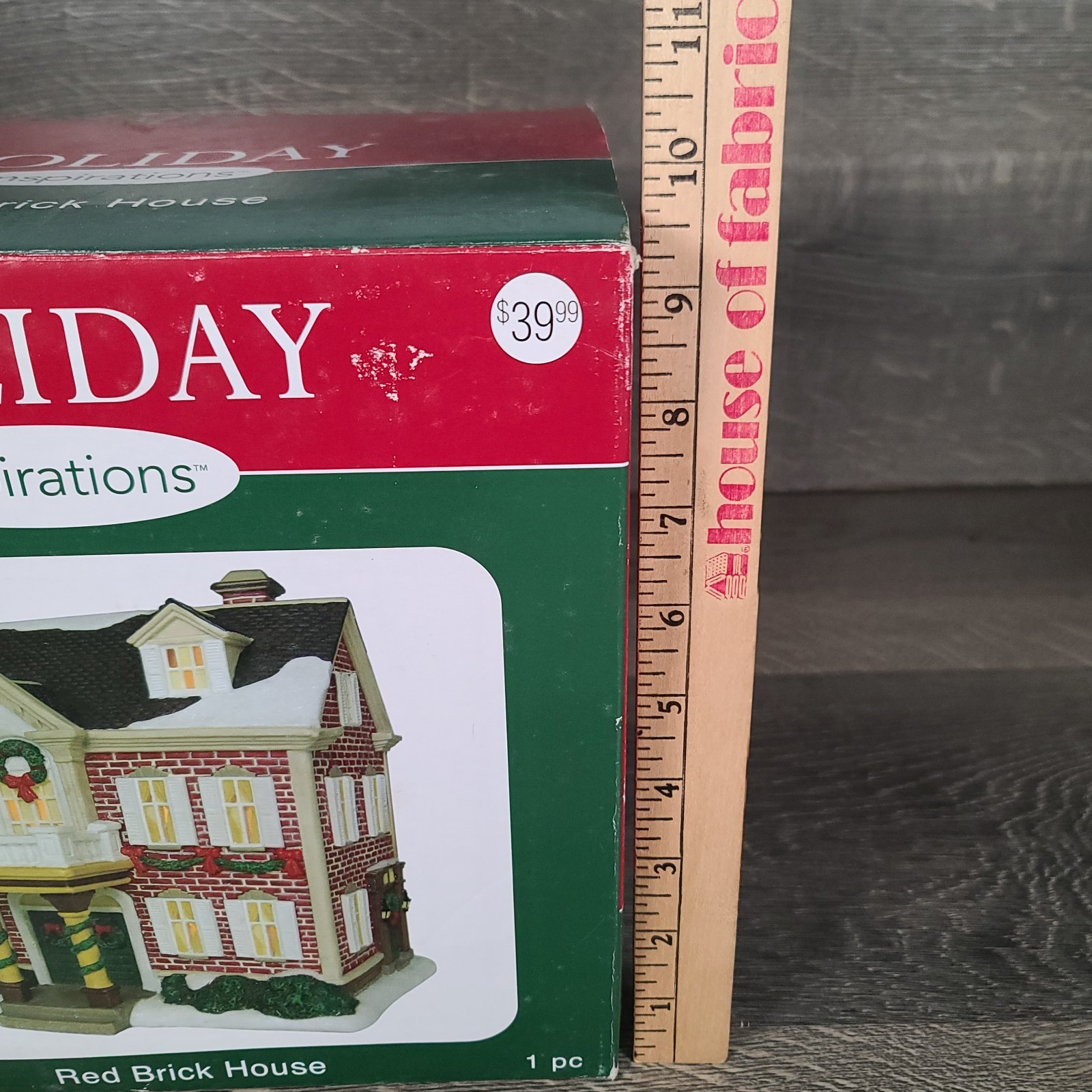 Holiday Inspirations Towne Series Lighted Red Brick House