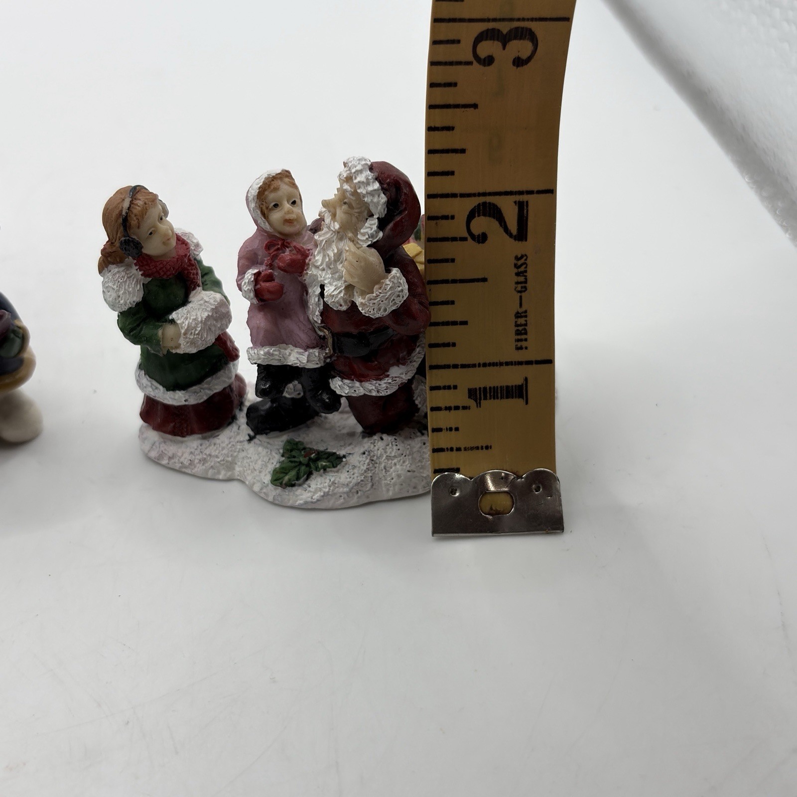 VTG Set Of Christmas Village Pieces People Figures Miniature Carolers Lot Of 7