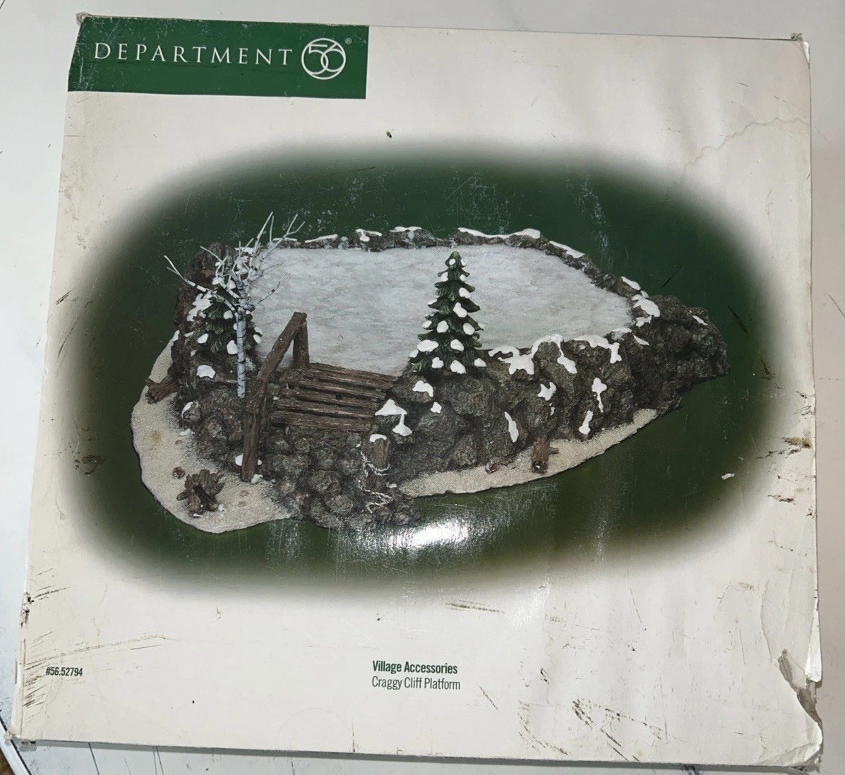 Dept 56 Craggy Cliff Platform #56.52794 Village Accessories NIB Retired Trees