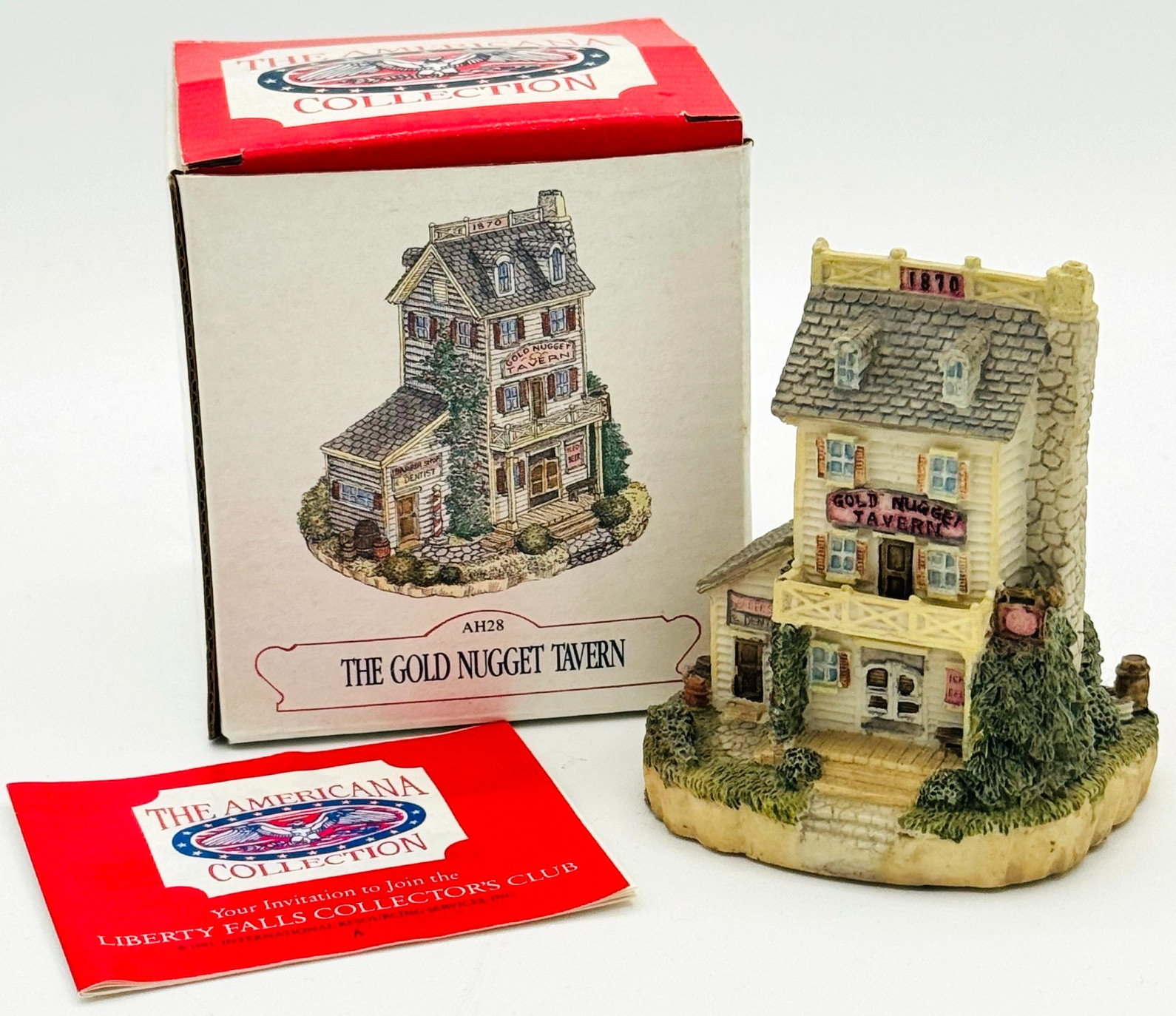 Liberty Falls Americana Collection The Gold Nugget Tavern AH28 Vintage 1993