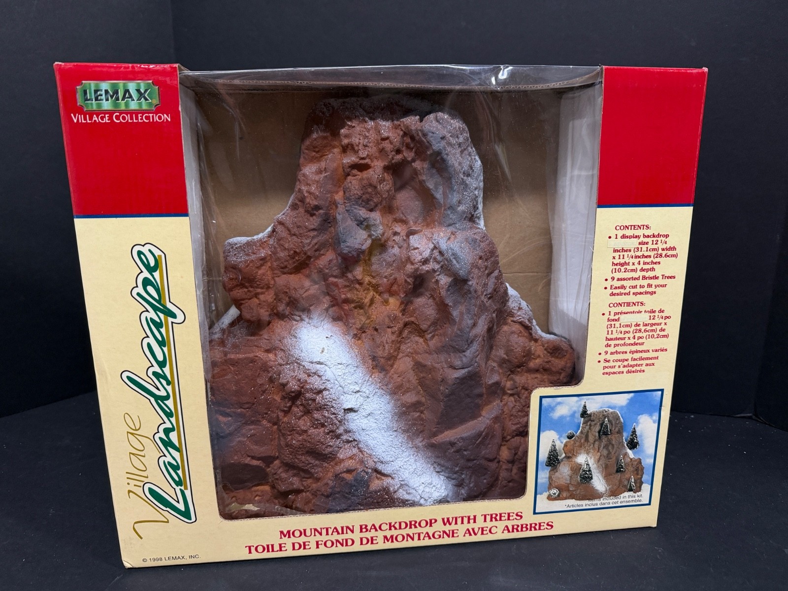 LEMAX Village Collection Landscape Mountain backdrop w/Trees 1998 (9)