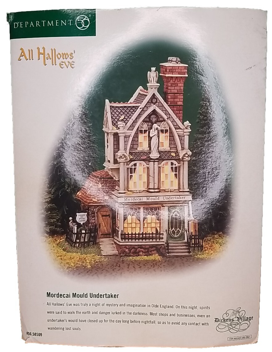 Department 56 Mordecai Mould Undertaker Dickens All Hallows Eve Halloween